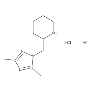 2-[(3,5-Dimethyl-1,2,4-triazol-1-yl)methyl]piperidine;dihydrochloride结构式