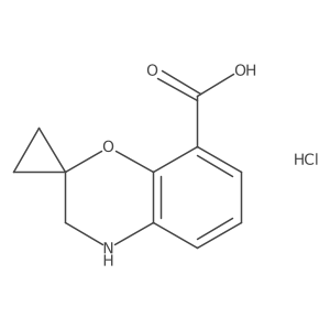 Spiro[3,4-dihydro-1,4-benzoxazine-2,1'-cyclopropane]-8-carboxylic acid;hydrochloride Structure