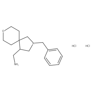 (2-Benzyl-8-oxa-2-azaspiro[4.5]decan-4-yl)methanamine;dihydrochloride Structure