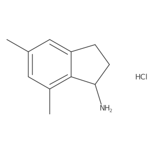 5,7-Dimethyl-2,3-dihydro-1H-inden-1-amine;hydrochloride Structure