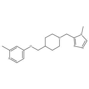 2-Methyl-4-[[1-[(4-methyl-1,2,4-triazol-3-yl)methyl]piperidin-4-yl]methoxy]pyridine Structure