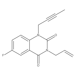 1-But-2-ynyl-6-fluoro-3-prop-2-enylquinazoline-2,4-dione Structure