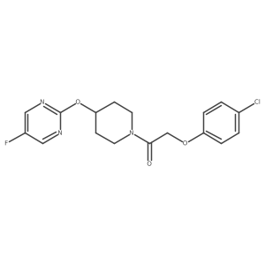 2-(4-Chlorophenoxy)-1-{4-[(5-fluoropyrimidin-2-yl)oxy]piperidin-1-yl}ethan-1-one结构式