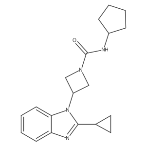 N-cyclopentyl-3-(2-cyclopropyl-1H-1,3-benzodiazol-1-yl)azetidine-1-carboxamide结构式