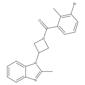 1-[1-(3-bromo-2-methylbenzoyl)azetidin-3-yl]-2-methyl-1H-1,3-benzodiazole结构式