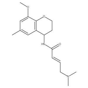 (E)-4-(Dimethylamino)-N-(8-methoxy-6-methyl-3,4-dihydro-2H-chromen-4-yl)but-2-enamide结构式