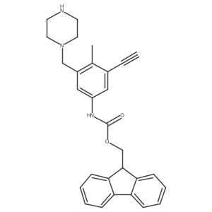 (9H-fluoren-9-yl)methyl N-{3-ethynyl-4-methyl-5-[(piperazin-1-yl)methyl]phenyl}carbamate Structure