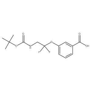 3-[1,1-Difluoro-2-[(2-methylpropan-2-yl)oxycarbonylamino]ethoxy]benzoic acid Structure