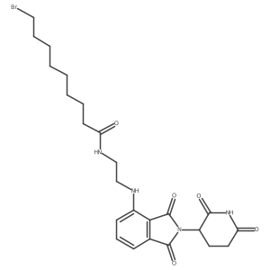 9-bromo-N-[2-[[2-(2,6-dioxo-3-piperidyl)-1,3-dioxo-isoindolin-4-yl]amino]ethyl]nonanamide结构式