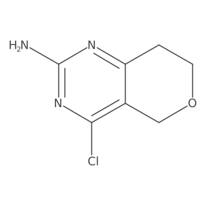 4-chloro-7,8-dihydro-5H-pyrano[4,3-d]pyrimidin-2-amine结构式