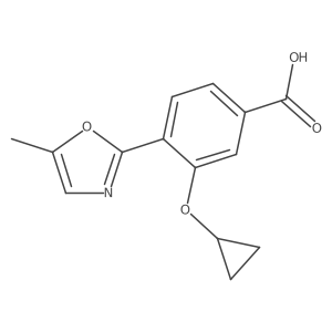 3-(Cyclopropyloxy)-4-(5-methyl-2-oxazolyl)benzoic acid结构式