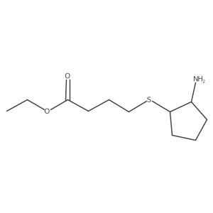 Ethyl 4-[(2-aminocyclopentyl)sulfanyl]butanoate结构式