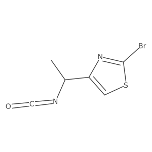 2-Bromo-4-(1-isocyanatoethyl)-1,3-thiazole结构式