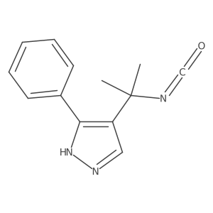 4-(2-isocyanatopropan-2-yl)-3-phenyl-1H-pyrazole Structure