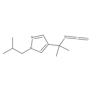 4-(2-isocyanatopropan-2-yl)-1-(2-methylpropyl)-1H-pyrazole Structure