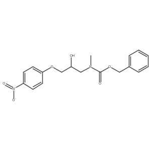 benzyl N-[2-hydroxy-3-(4-nitrophenoxy)propyl]-N-methylcarbamate结构式