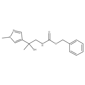 benzyl N-[2-hydroxy-2-(1-methyl-1H-pyrazol-4-yl)propyl]carbamate结构式