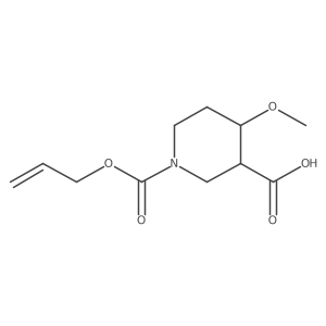 4-Methoxy-1-[(prop-2-en-1-yloxy)carbonyl]piperidine-3-carboxylic acid结构式