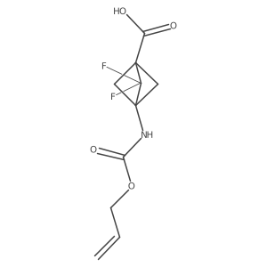2,2-Difluoro-3-{[(prop-2-en-1-yloxy)carbonyl]amino}bicyclo[1.1.1]pentane-1-carboxylic acid Structure