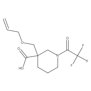 3-[(Prop-2-en-1-yloxy)methyl]-1-(2,2,2-trifluoroacetyl)piperidine-3-carboxylic acid结构式