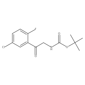 tert-butyl N-[2-(5-chloro-2-fluorophenyl)-2-oxoethyl]carbamate Structure