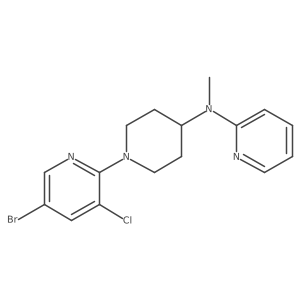 N-[1-(5-bromo-3-chloropyridin-2-yl)piperidin-4-yl]-N-methylpyridin-2-amine Structure