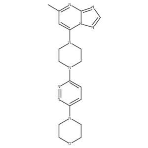 4-[6-(4-{5-Methyl-[1,2,4]triazolo[1,5-a]pyrimidin-7-yl}piperazin-1-yl)pyridazin-3-yl]morpholine结构式