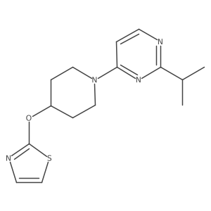 2-(Propan-2-yl)-4-[4-(1,3-thiazol-2-yloxy)piperidin-1-yl]pyrimidine结构式