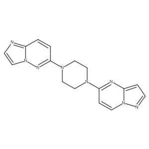 1-{Imidazo[1,2-b]pyridazin-6-yl}-4-{pyrazolo[1,5-a]pyrimidin-5-yl}piperazine结构式
