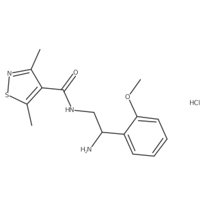 N-[2-amino-2-(2-methoxyphenyl)ethyl]-3,5-dimethyl-1,2-thiazole-4-carboxamidehydrochloride结构式