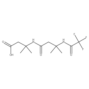 3-Methyl-3-[3-methyl-3-(2,2,2-trifluoroacetamido)butanamido]butanoic acid结构式
