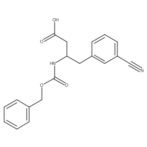 (3S)-3-{[(benzyloxy)carbonyl]amino}-4-(3-cyanophenyl)butanoic acid结构式