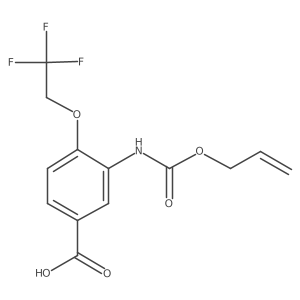 3-{[(Prop-2-en-1-yloxy)carbonyl]amino}-4-(2,2,2-trifluoroethoxy)benzoic acid Structure