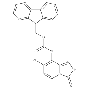 (9H-fluoren-9-yl)methyl N-{7-chloro-3-hydroxy-[1,2,4]triazolo[4,3-c]pyrimidin-8-yl}carbamate结构式