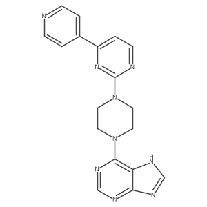 6-{4-[4-(pyridin-4-yl)pyrimidin-2-yl]piperazin-1-yl}-9H-purine结构式