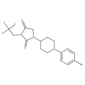 1-[1-(5-Bromopyrimidin-2-yl)piperidin-4-yl]-3-(2,2,2-trifluoroethyl)imidazolidine-2,4-dione Structure