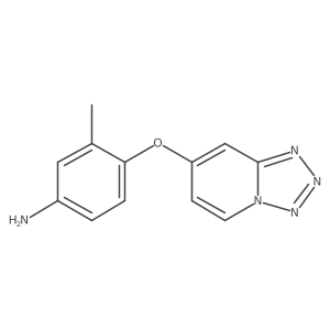 3-Methyl-4-(tetrazolo[1,5-a]pyridin-7-yloxy)benzenamine结构式