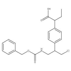 2-[4-[1-(Cbz-amino)-3-chloro-2-propyl]phenyl]butanoic Acid结构式