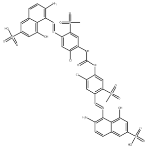 2-Naphthalenesulfonic acid, 5,5'-[carbonylbis[imino[5-chloro-2-(methylsulfonyl)-4,1-phenylene]azo]]bis[6-amino-4-hydroxy-(9CI) Structure