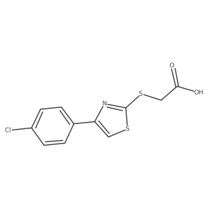 Acetic acid, 2-[[4-(4-chlorophenyl)-2-thiazolyl]thio]-结构式