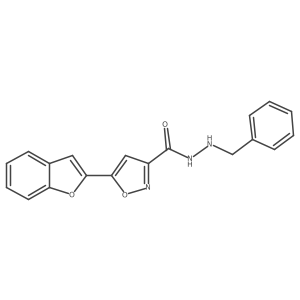 5-(2-Benzofuranyl)-3-isoxazolecarboxylic acid 2-(phenylmethyl)hydrazide结构式