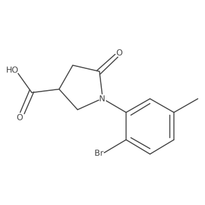 3-Pyrrolidinecarboxylic acid, 1-(2-bromo-5-methylphenyl)-5-oxo- Structure