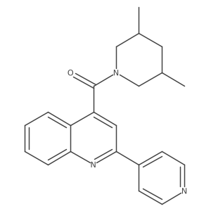 4-(3,5-Dimethylpiperidine-1-carbonyl)-2-(pyridin-4-yl)quinoline结构式