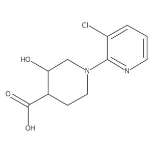 1-(3-Chloro-2-pyridinyl)-3-hydroxy-4-piperidinecarboxylic acid Structure