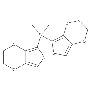 Bis(2,3-dihydrothieno[3,4-b][1,4]dioxin-5-yl)dimethylsilane Structure