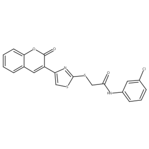 N-(3-chlorophenyl)-2-{[4-(2-oxo-2H-chromen-3-yl)-1,3-thiazol-2-yl]sulfanyl}acetamide Structure