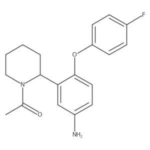 1-(2-(5-Amino-2-(4-fluoro-phenoxy)-phenyl)-piperidin-1-yl)-ethanone Structure
