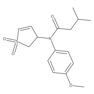 N-(1,1-dioxido-2,3-dihydrothiophen-3-yl)-N-(4-methoxyphenyl)-3-methylbutanamide Structure