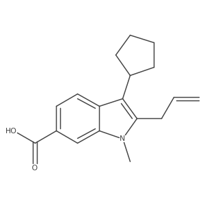3-Cyclopentyl-2-(2-propenyl)-1-methyl-6-indolecarboxylic acid Structure