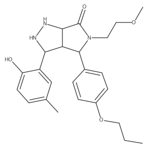 3-(2-Hydroxy-5-methylphenyl)-5-(2-methoxyethyl)-4-(4-propoxyphenyl)-1,2,3,3a,4,6a-hexahydropyrrolo[3,4-c]pyrazol-6-one结构式